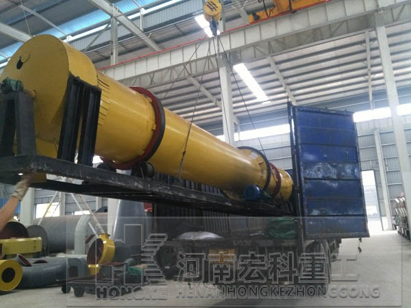 河南商丘的客戶，您采購的Ф1200×8m雞糞烘干機已發出